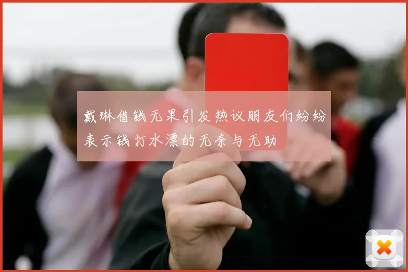 戴琳借钱无果引发热议朋友们纷纷表示钱打水漂的无奈与无助